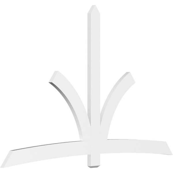 Ekena Millwork Davenport Architectural Grade PVC Gable Bracket, 108"W x 67 1/2"H x 2"D x 6"F, 15/12 Pitch GBP108X68X0206DAV00 - main